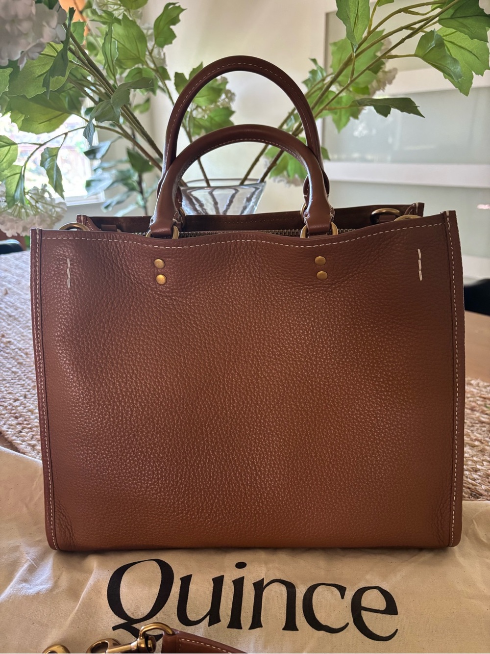 QUINCE Italian Leather Medium Convertible bag